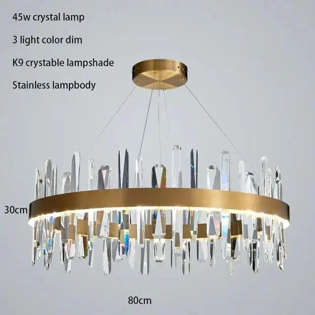 Modern Luxury Crystal Pendant Light for Dining Room and Living Room Home Decoration
