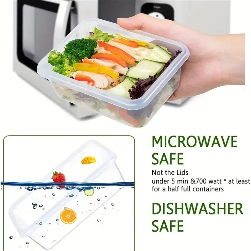 24Pcs Kitchen Storage Container Set - Dishwasher Safe Bins