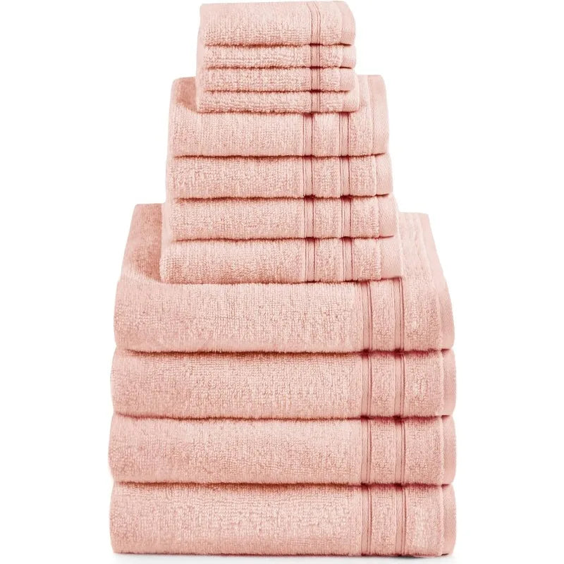 Luxury Bathroom Towel Set of 12 Piece 100% Cotton Towels