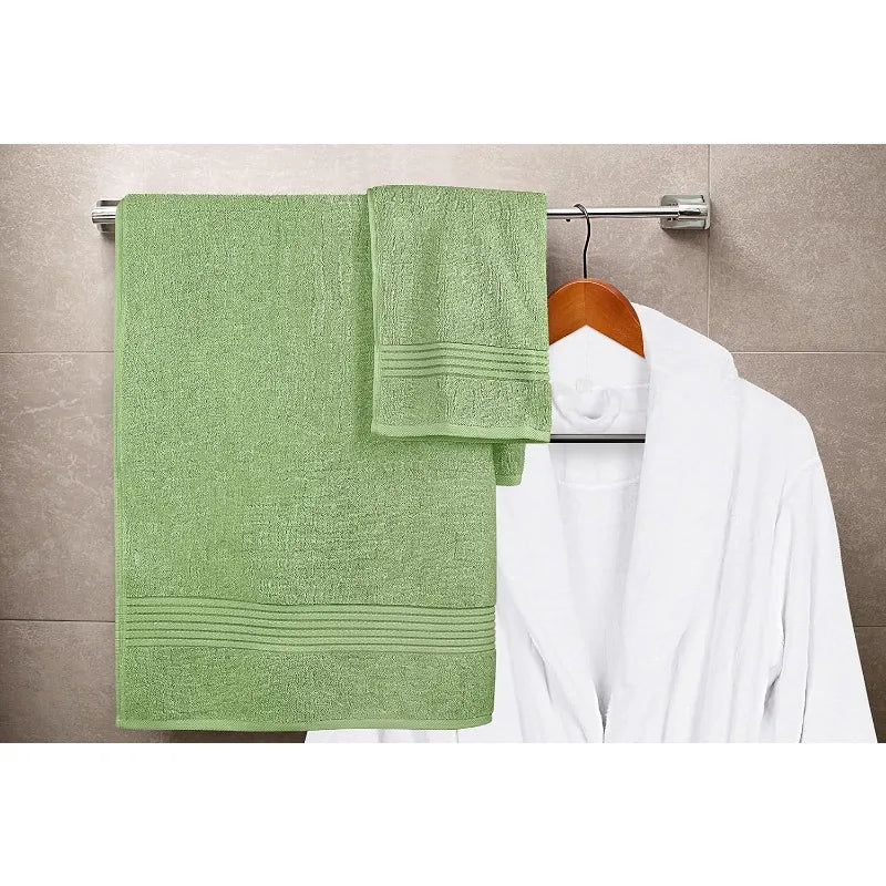 8-Piece Premium Towel Set, 100% Ring Spun Cotton Towels