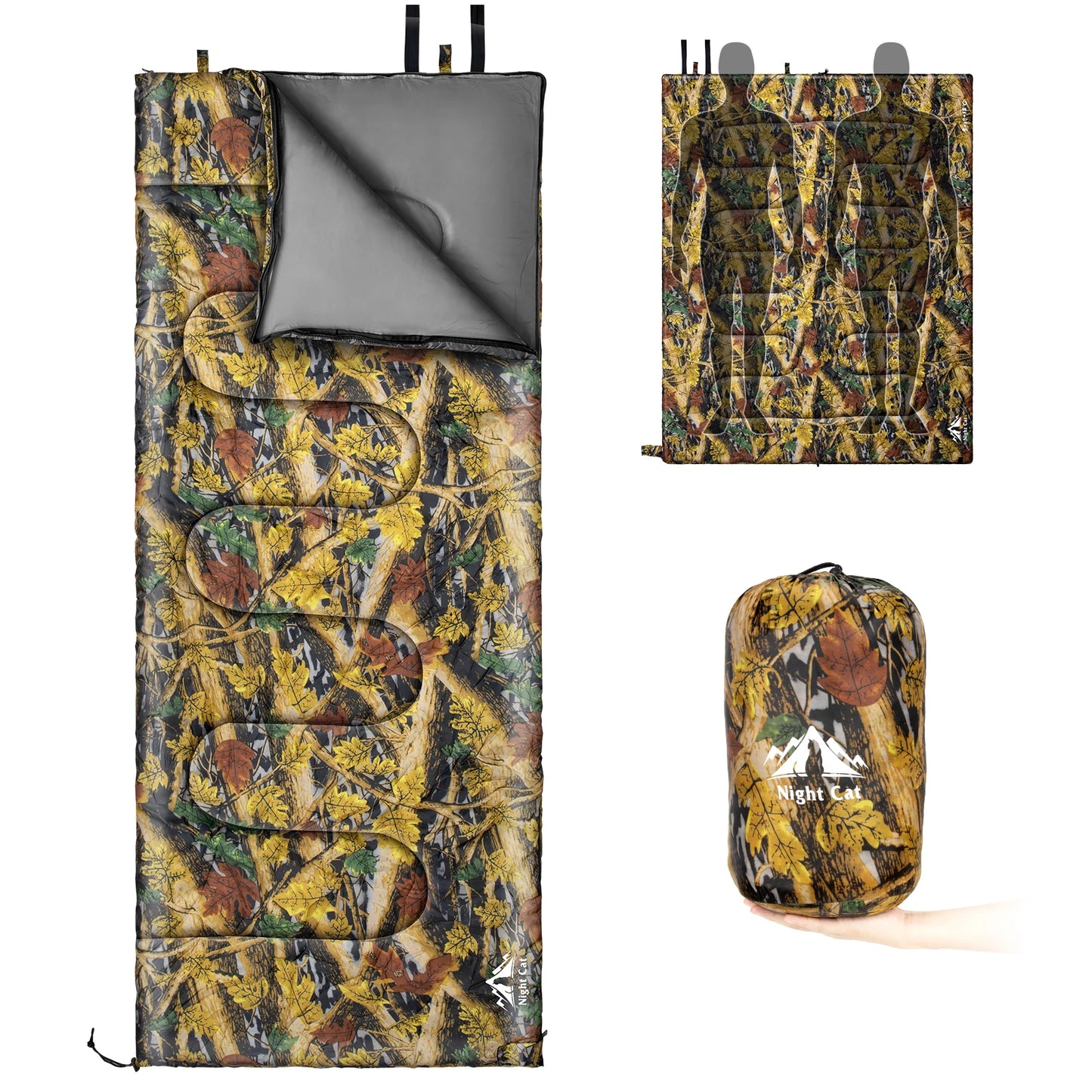 Portable Lightweight Camping Sleeping Bag for 1-2 Person Travel Outdoor 2x6 Feet