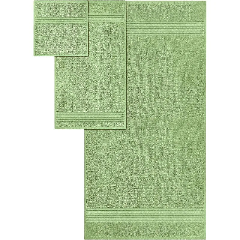 8-Piece Premium Towel Set, 100% Ring Spun Cotton Towels
