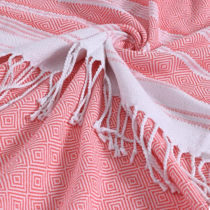 6 Packs Oversized Cotton Turkish Beach Towels Set Bulk 74"x38" Extra Large Quick Dry Sand Free for Swim Bath Camping Pool
