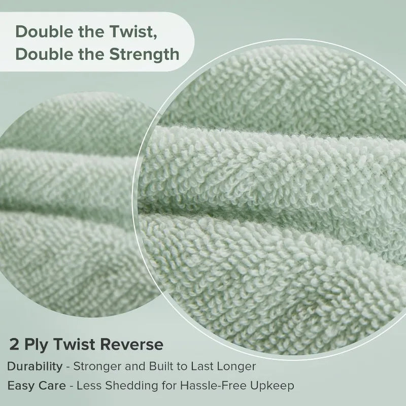 Luxury Bathroom Towel Set of 12 Piece 100% Cotton Towels