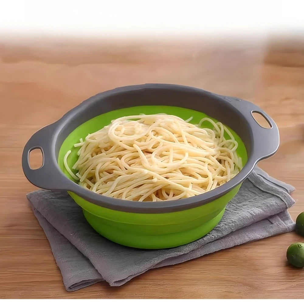 Foldable Colander Set of 2 Silicone Kitchen Colanders