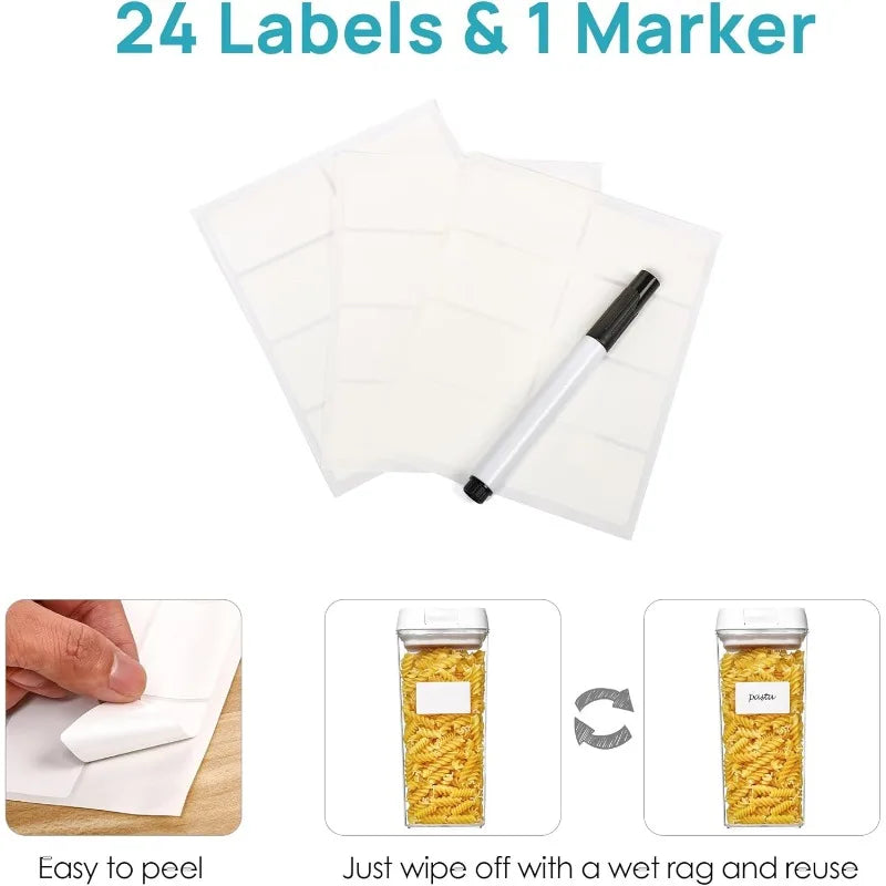 21 PCS Airtight Food Storage Containers Set BPA Free Plastic