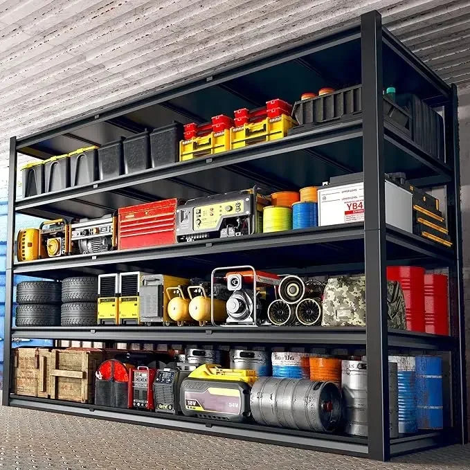 60" W Garage Shelving 3000LBS Heavy Duty Storage Shelves, Adjustable  Tier Metal Shelves for Storage Rack Industrial She