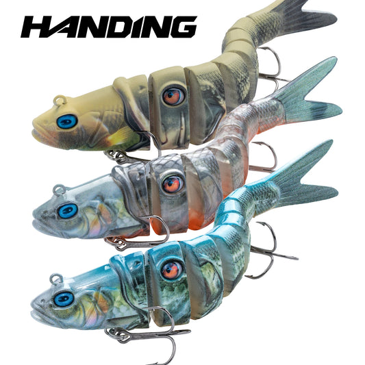 HANDING 3Pcs Fishing Lure Multi-Jointed Swimbait Set