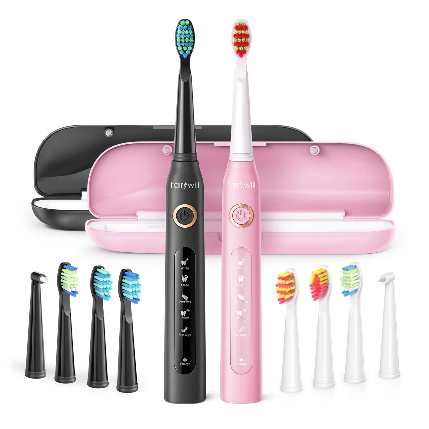 Fairywill Sonic Electric Toothbrush FW-D7 Set USB Charge